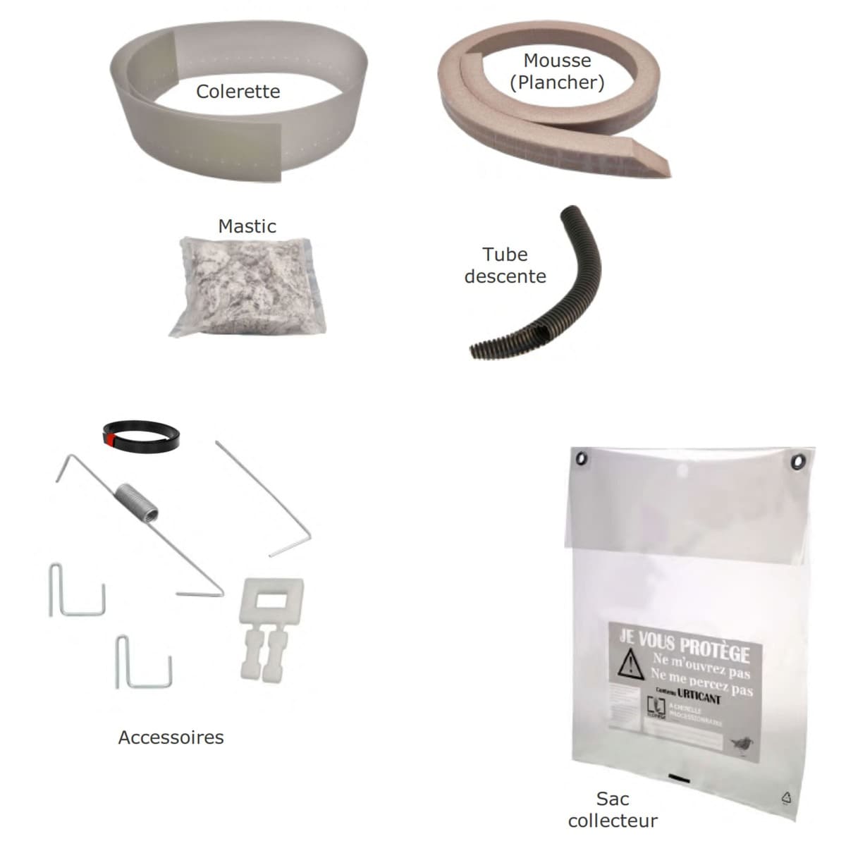 Composition de l'écopiège SoluPin version Transparent Ressort